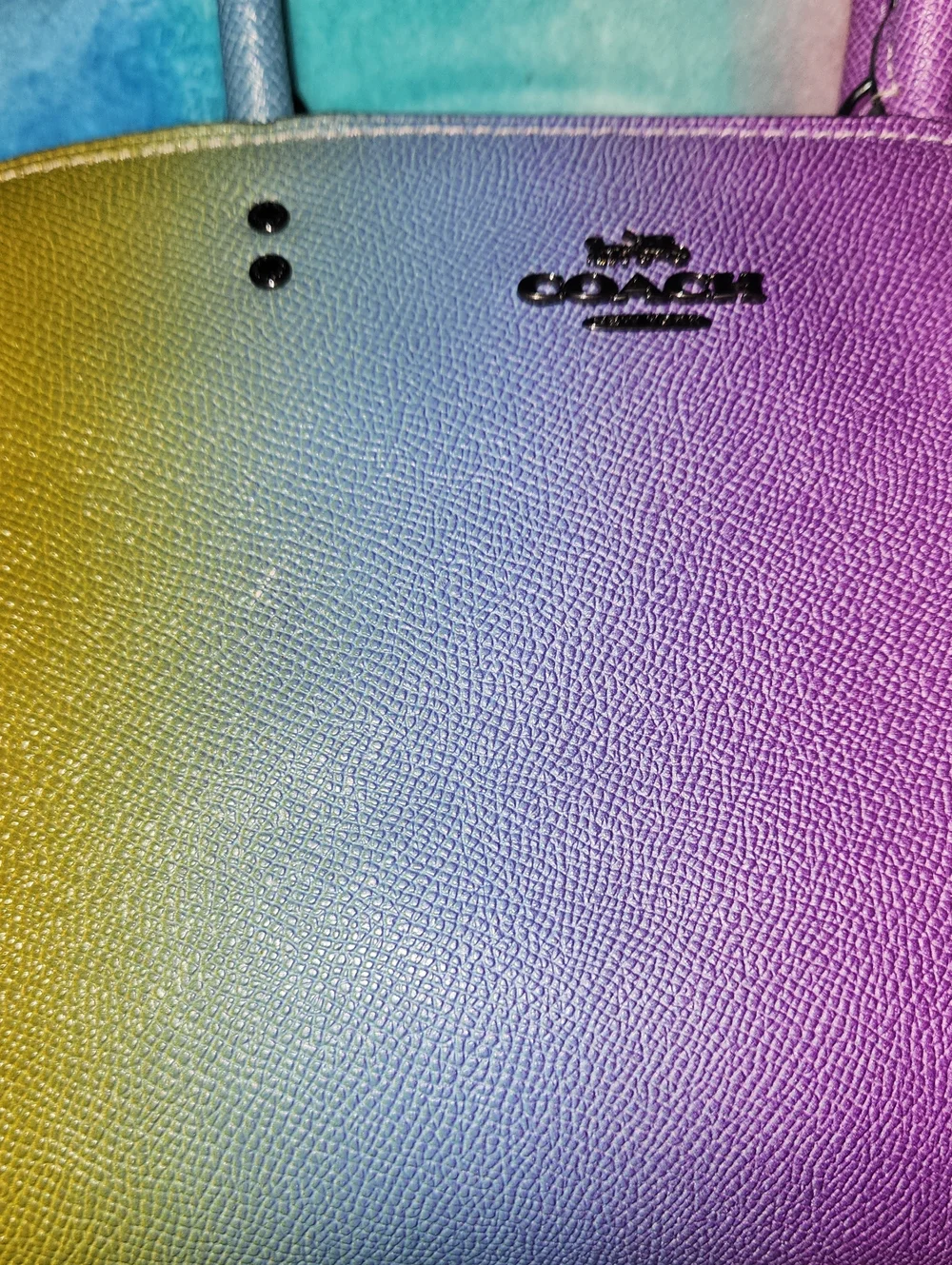Coach Ombre Rainbow Purse, Strap, Feather, Wristlet, And Coin Case Set